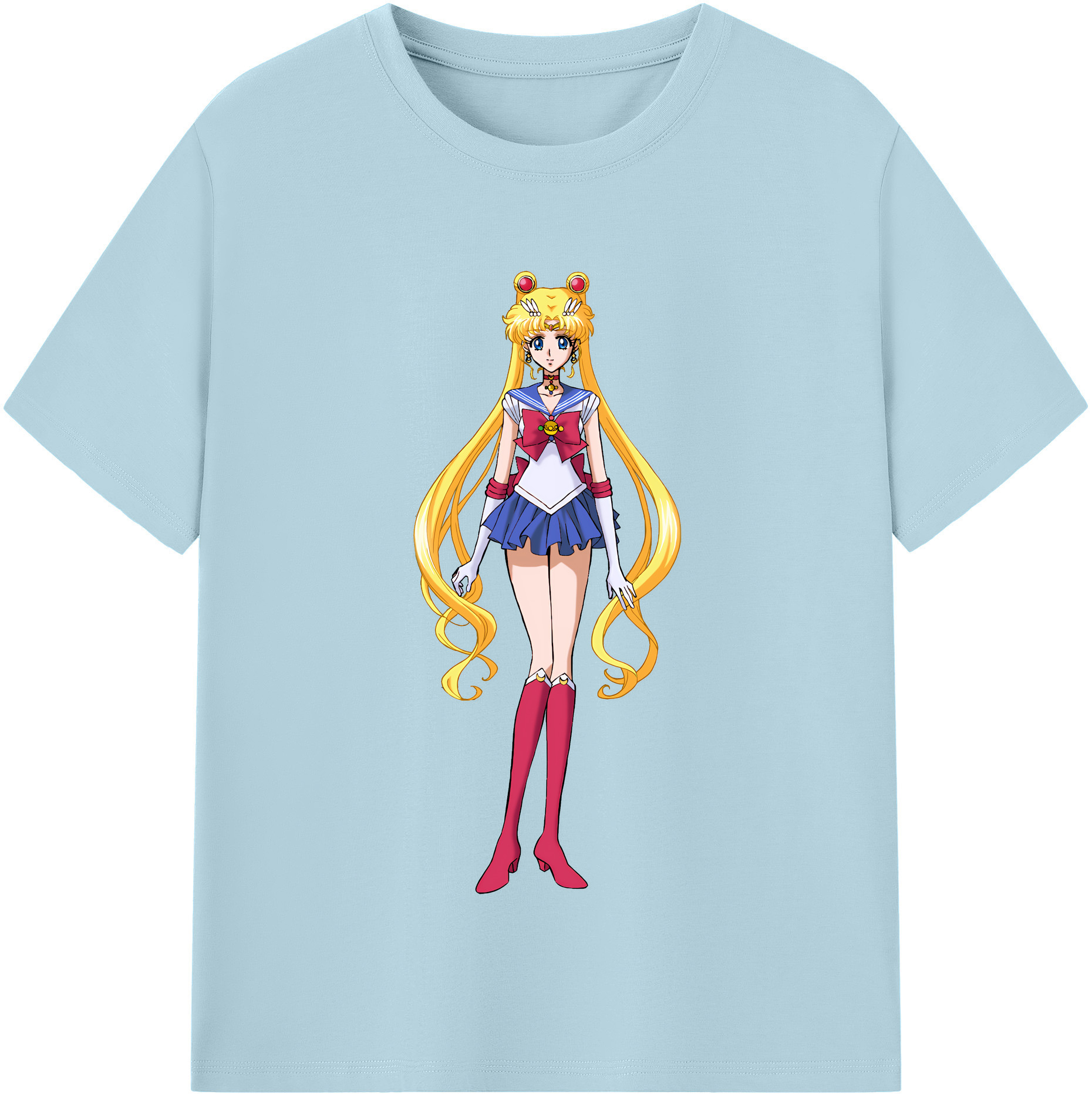 （画像用） 美少女戦士セーラームーン 月野 うさぎ つきの うさぎ Sailor Moon Tsukino Usagi 綿100％半袖Tシャツ（フロントプリント）
